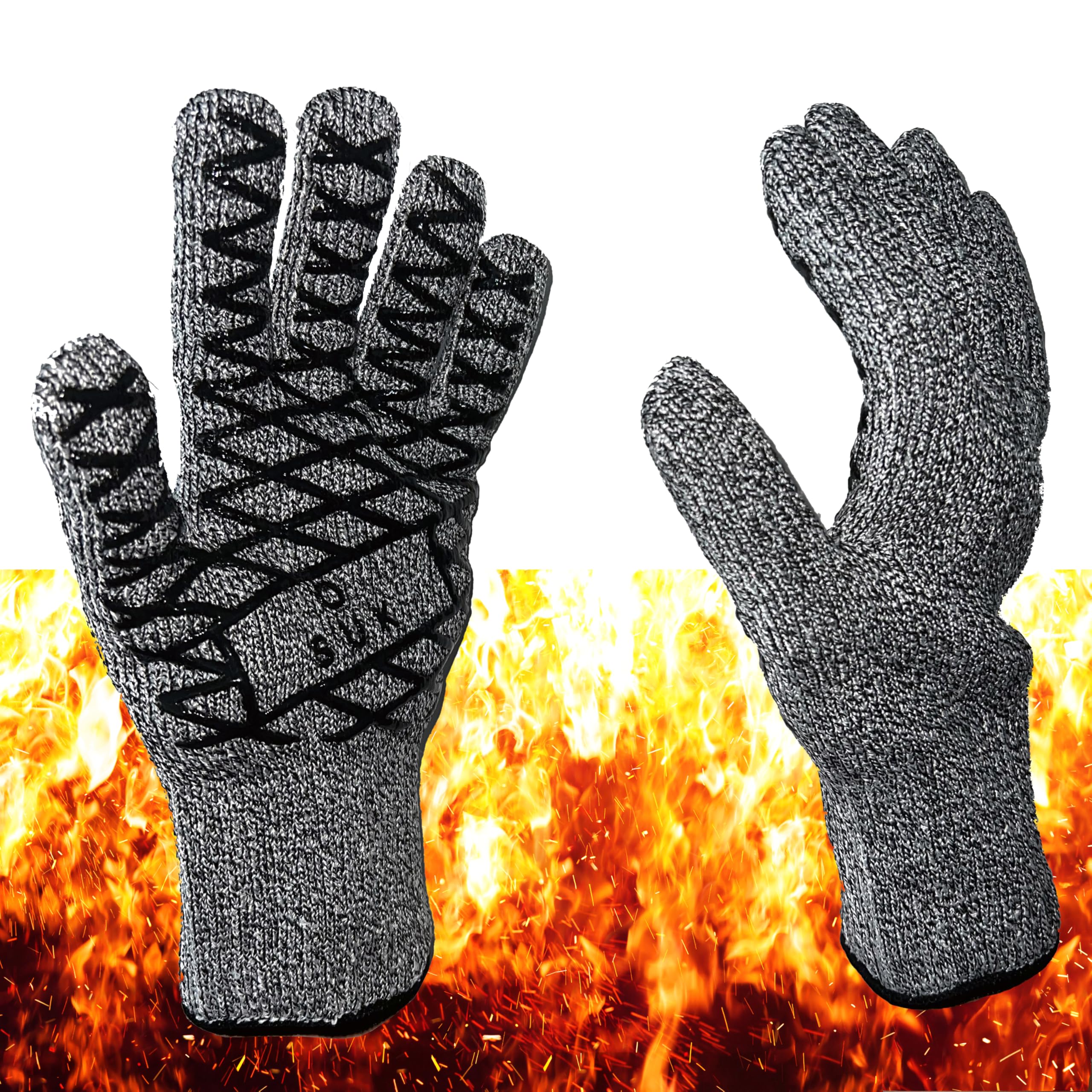 SOUK ONE Grillhandschuhe Hitzebeständig Anti-Schnitt Dutch Oven Handschuh Ofenhandschuhe Feuerfeste Handschuhe Backhandschuhe BBQ Topfhandschuhe 