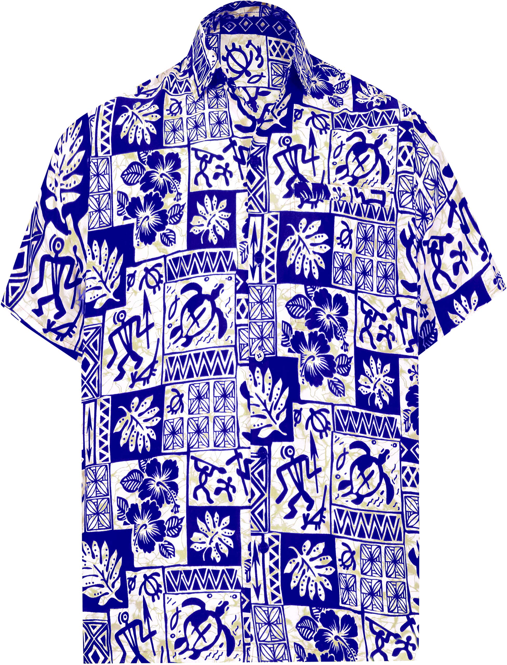 Men's Regular Palm Tree Hawaiian Short Sleeve Holiday Shirt GU