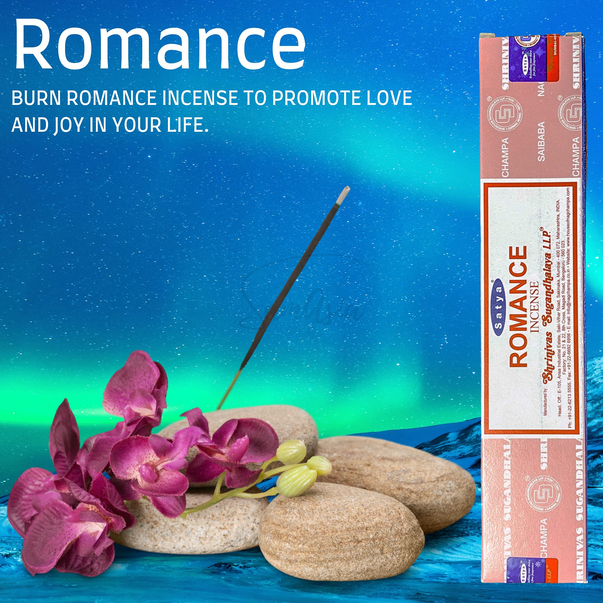 Satya Nag Champa Romance Incense Sticks - Image 2