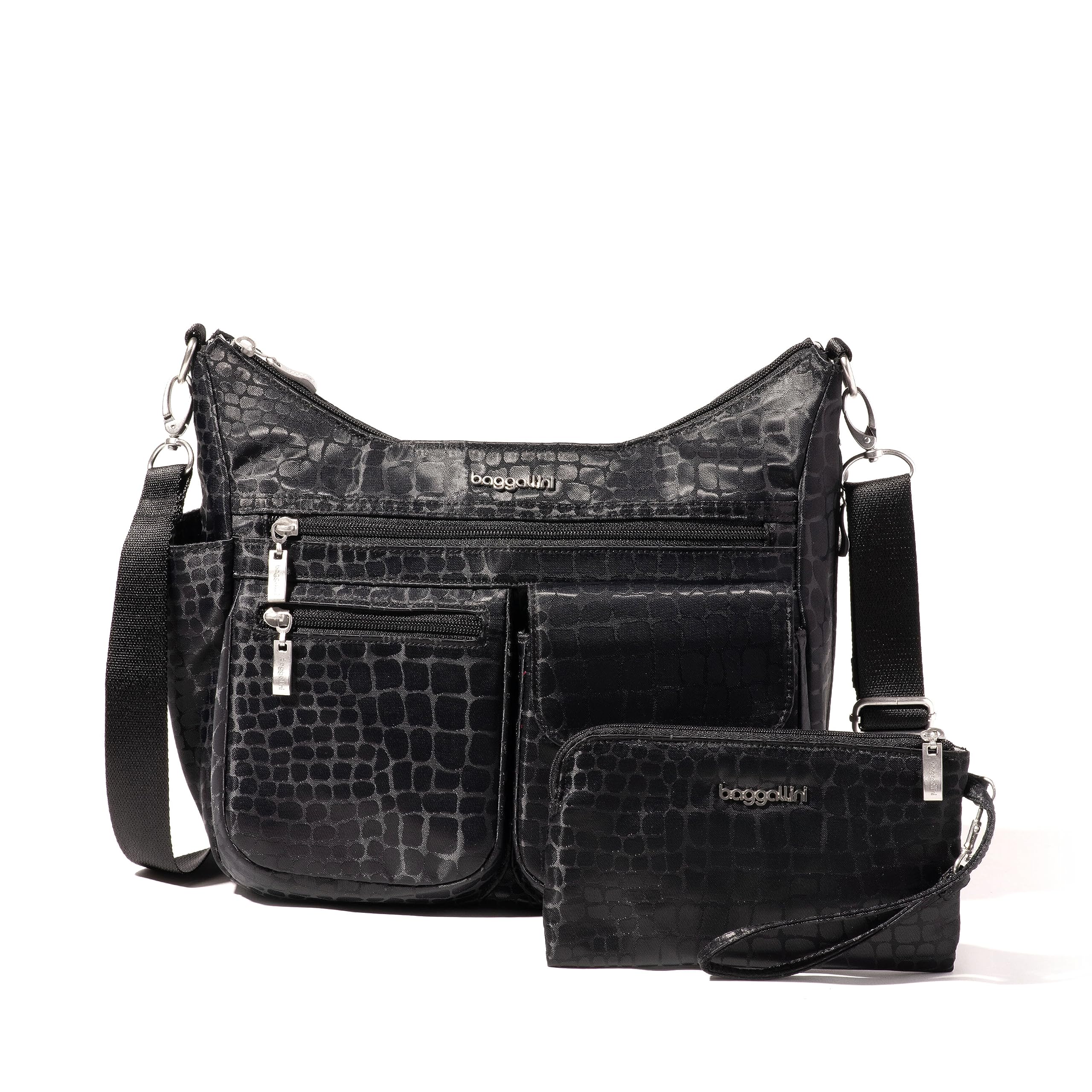 BaggalliniModern Everywhere Bagg - Water-resistant Lightweight Hobo Crossbody Bag for Women - Easy-Access Phone Pocket