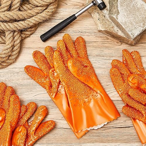 Miniatura 7 de Jecery Guantes de alcantarillado, guantes de serpiente, resistentes a la abrasión, guantes de limpieza de drenaje para hombres y mujeres,