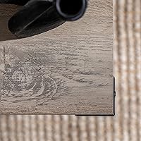 Vista 21 de Walker Edison Sedalia - Moderna mesa lateral de estilo casa de campo con laterales en X de metal, paquete de 1 unidad, roble rústico Gris (Grey Wash)