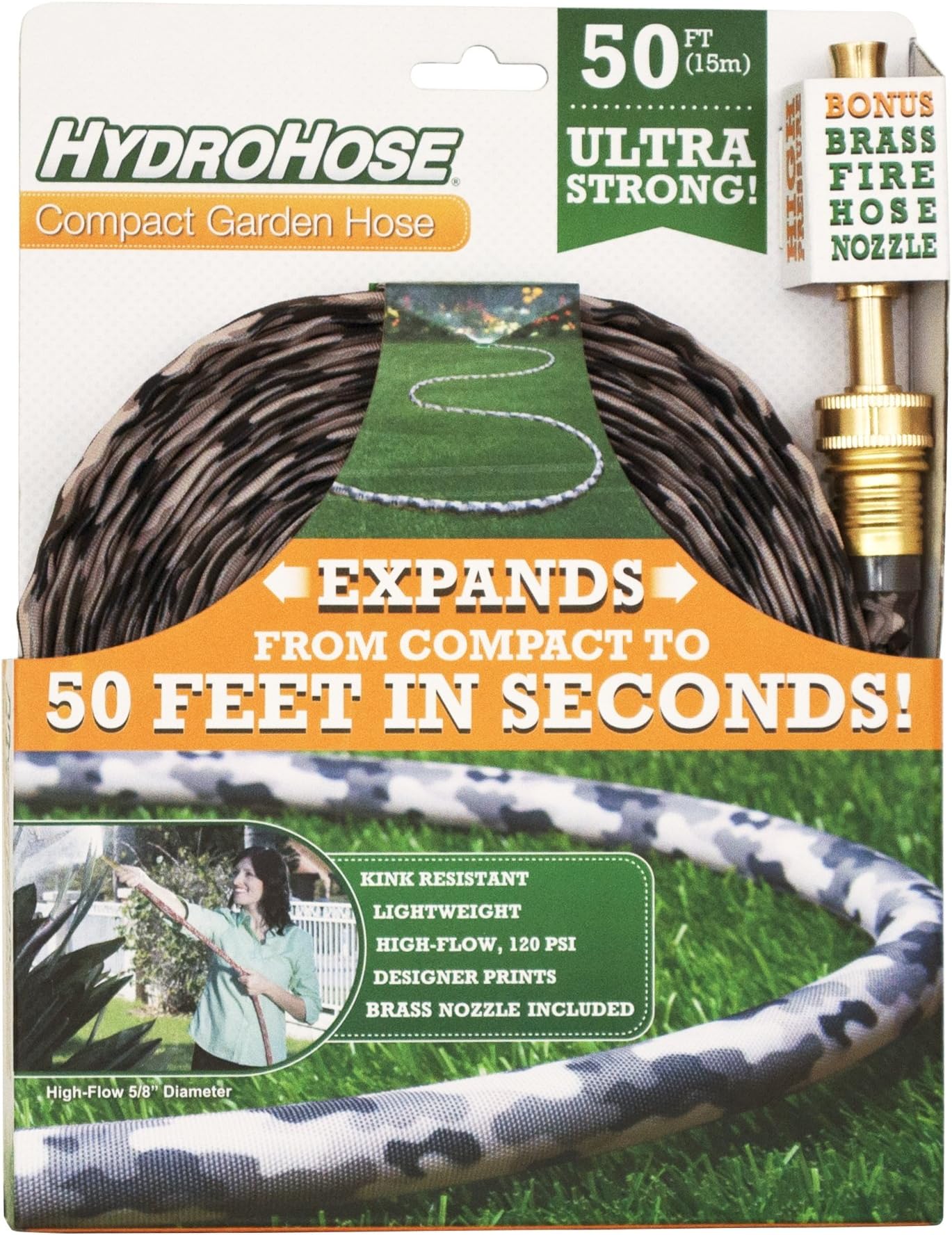 Designer Series Expandable Garden Hose (50' Metal) Camo