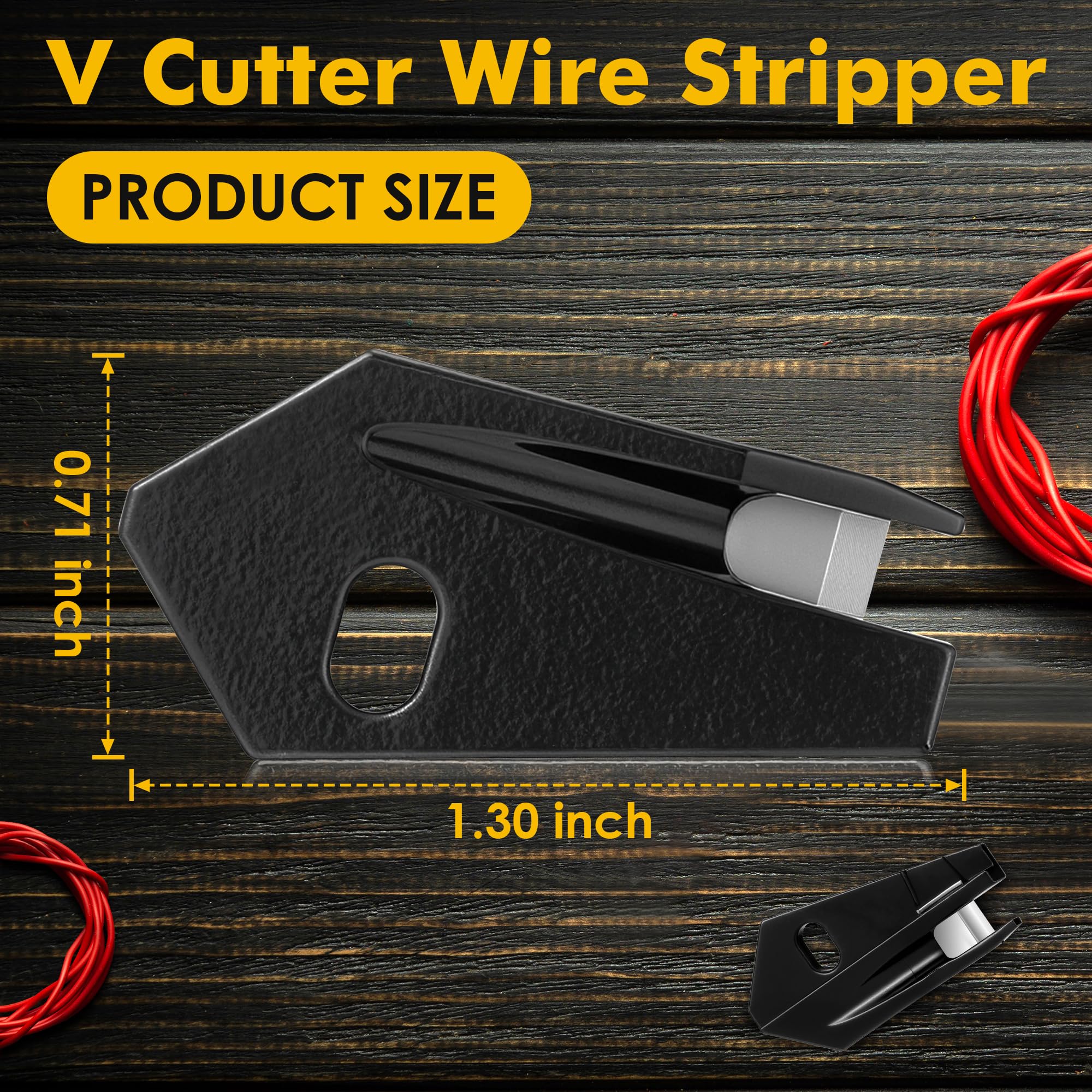 Enhon 2 Pack V Cutter NMSC Cable Stripper, Stainless Steel Wire Cutter NM Wire Stripper Tool, Knife Attachment