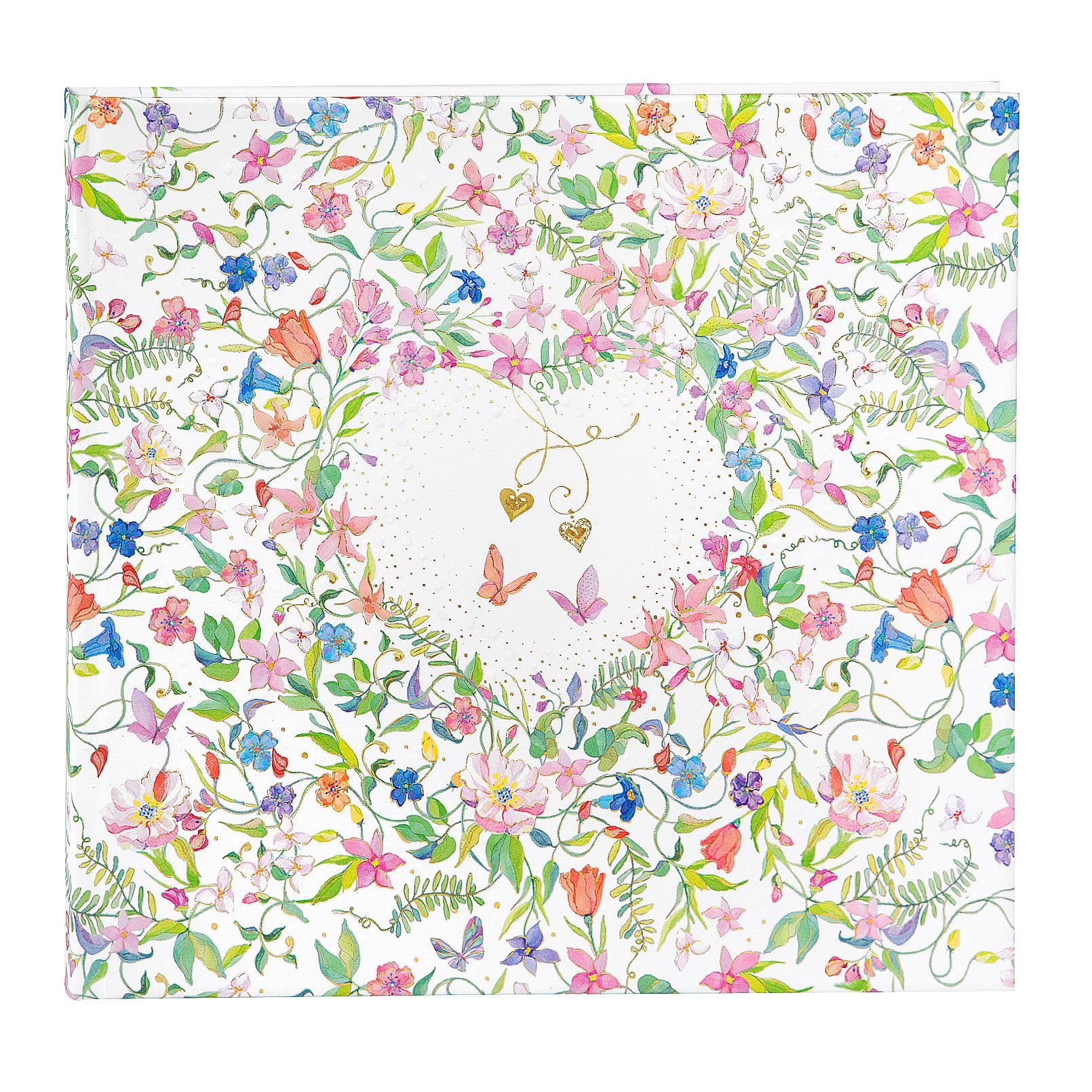 goldbuch Charming Heart Wedding Guest Book with 100 Illustrated Pages Photo Guest Book with Hardcover Art Print Cover 24.5 x 22.5 x 3.5 cm White 50 035