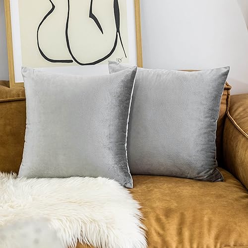 Vista 98 de Home Brilliant Fundas de almohada color verde azulado súper suaves cuadradas de terciopelo azul para sofá, dormitorio de niñas pequeñas, 18 x 18