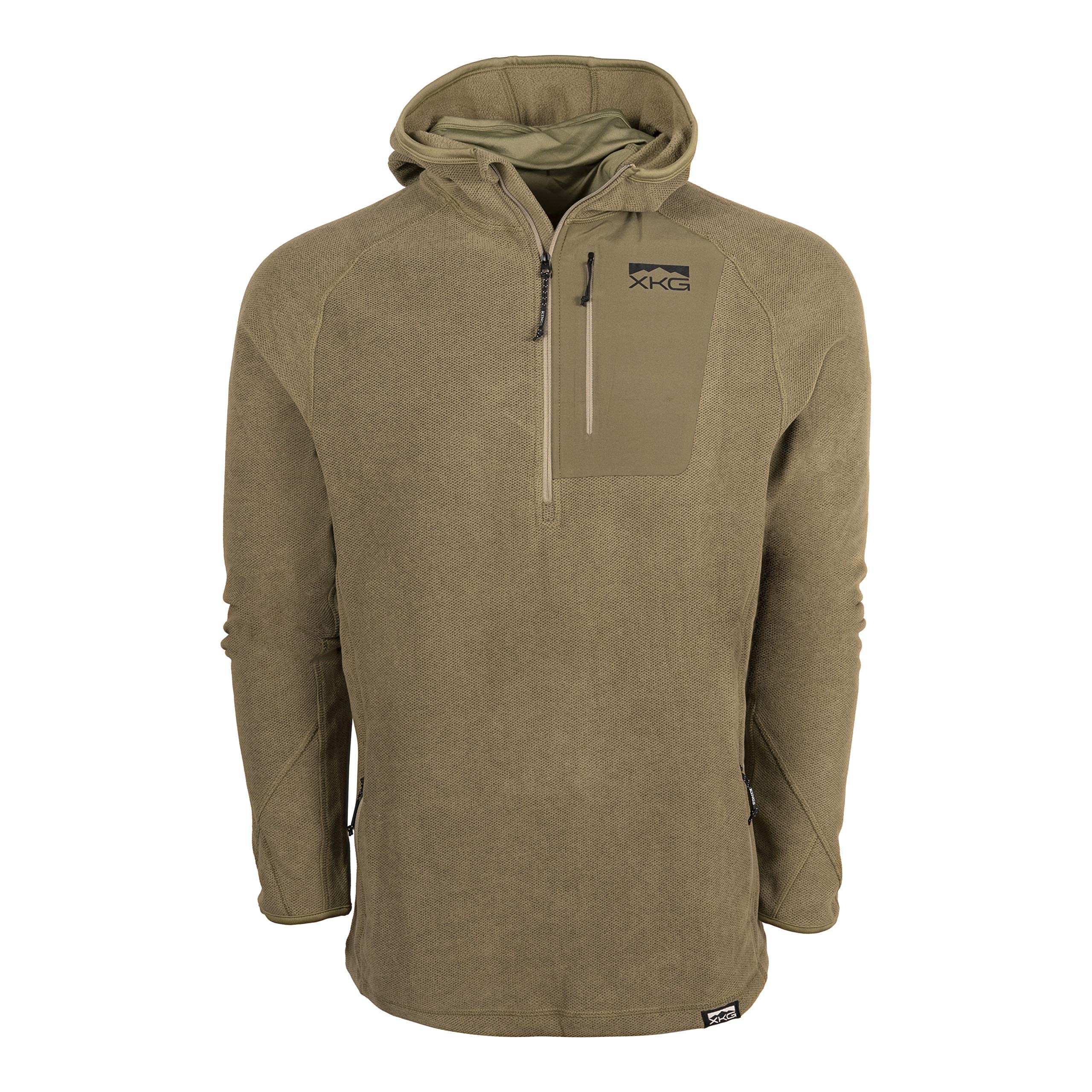 King's Camo XKG Covert 1/2 Zip Hoodie with Built-in Face Mask