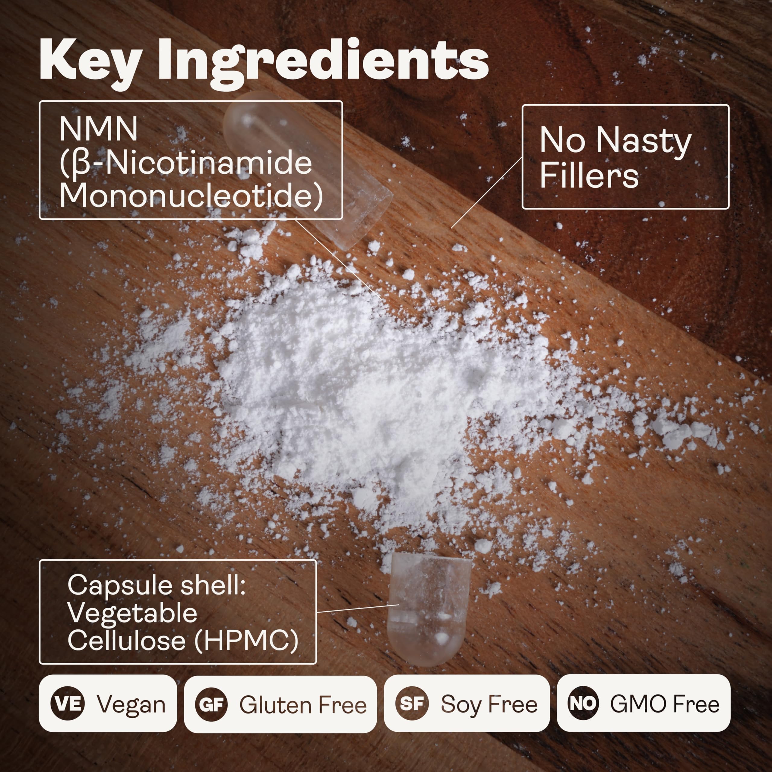 Youth & Earth Suplemento NMN NAD+, 250 mg, 60 Cápsulas | Apoyo Energético Y Metabólico, Fórmula Vegetal De Alta Pureza, Sin Gluten, Azúcar Ni Lactosa, Sin OGM, 1 Al Día