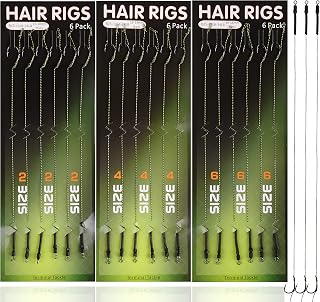 Details about &nbsp;HN PW_ 8Pcs 20cm Carp Fishing Hair Rigs Braided Thread Line Tackle Tool wit IC