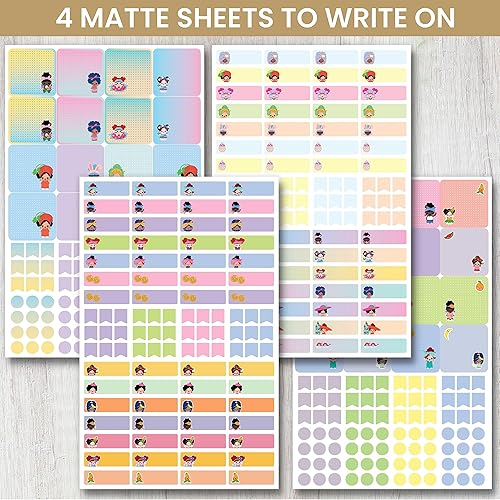 Miniatura 3 de bloom daily planners Hola Mijas Bonitas - Calcomanías para planificación, 14 hojas, más de 950 calcomanías ilustradas, paquete variado para