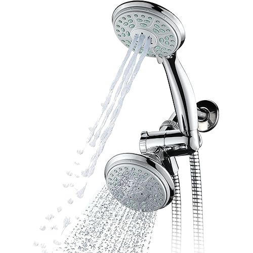 Aquadance by HotelSpa 24-Setting Slimline Showerhead and Hand Shower Combo