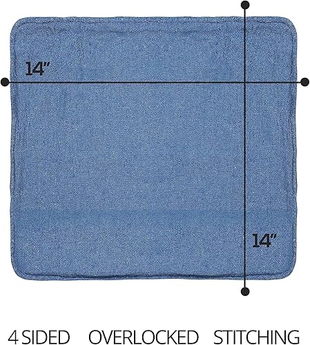 Miniatura 3 de Cotton Shop Towels Blue  Paquete de 150 trapos de limpieza de 14 x 14 pulgadas  Trapos absorbentes y toallas de limpieza multiusos para automóviles,