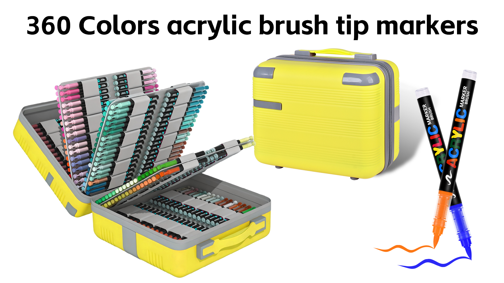 Amazon.com: colourmotor 360 Colors Acrylic Paint Markers, Soft