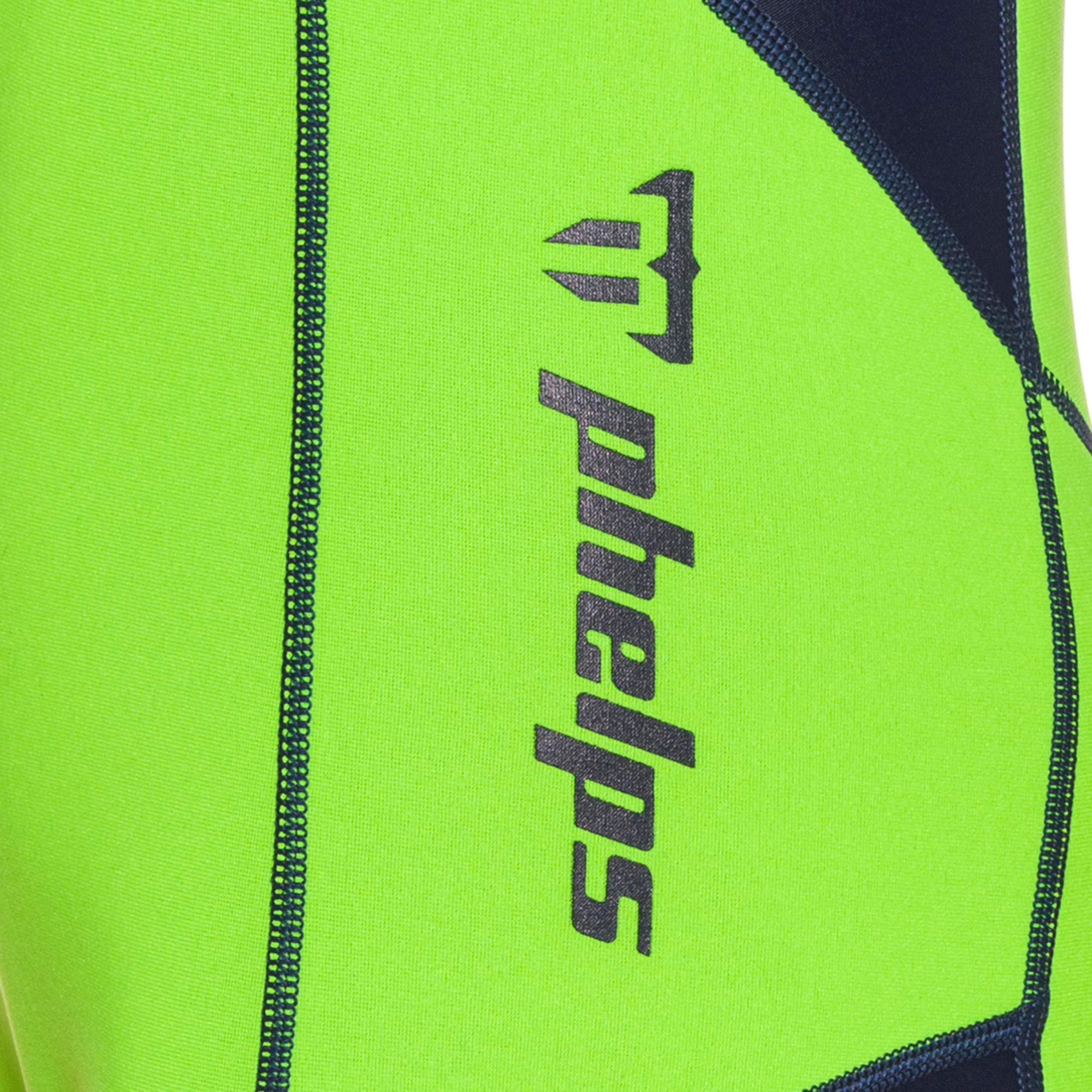 phelps Children's Stingray HP SS Neoprene Shorty Green 104, Bright Green Navy Blue, 104 (EU) - Image 3