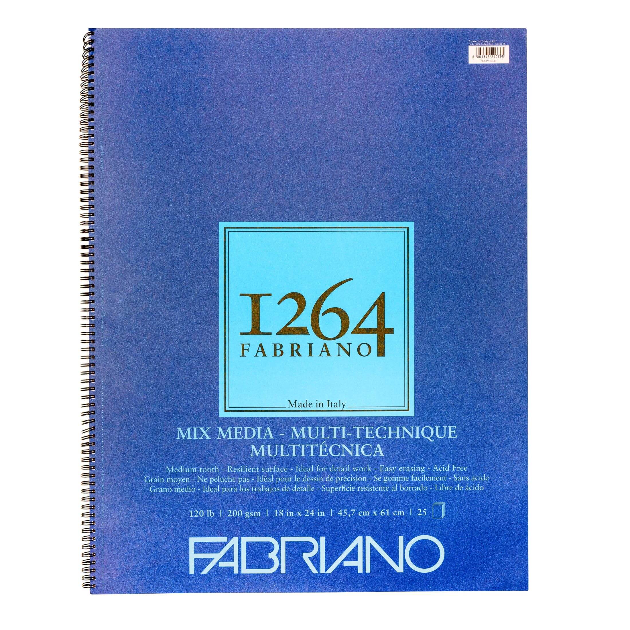 Fabriano 1264 Mixed Media Pad 18x24 Bianco