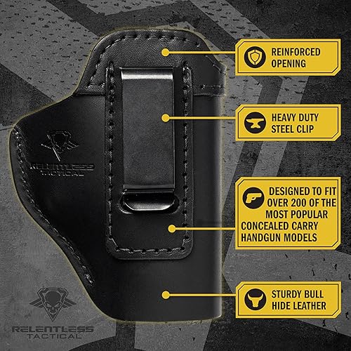 Miniatura 3 de Fabricado en Estados Unidos  Funda de cuero para transporte oculto  The Defender 2.0  Fundas de pistola IWB para hombres y mujeres  Se adapta a