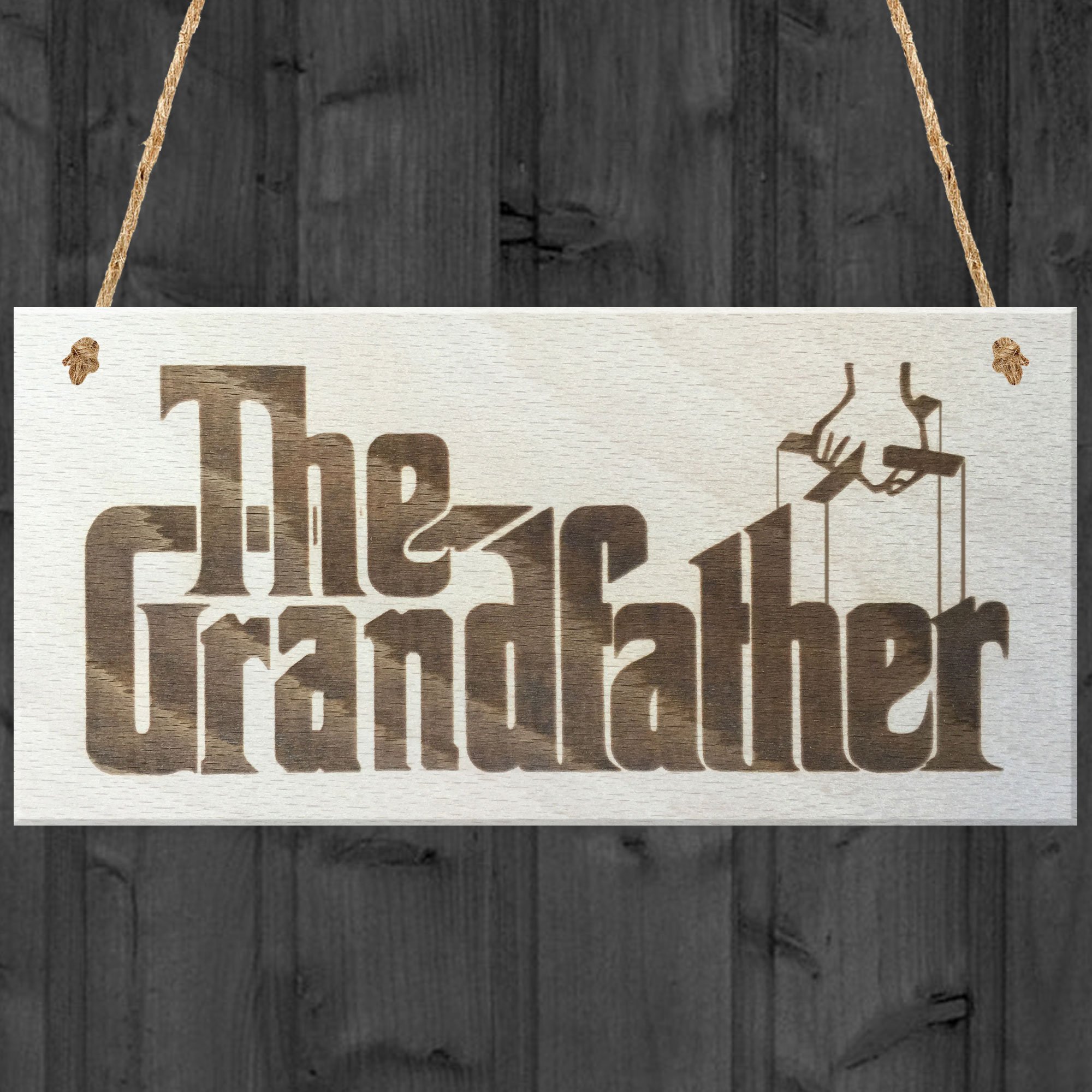 Red Ocean The Grandfather Novelty Godfather Style Wooden Hanging Plaque Grandad Gift Sign