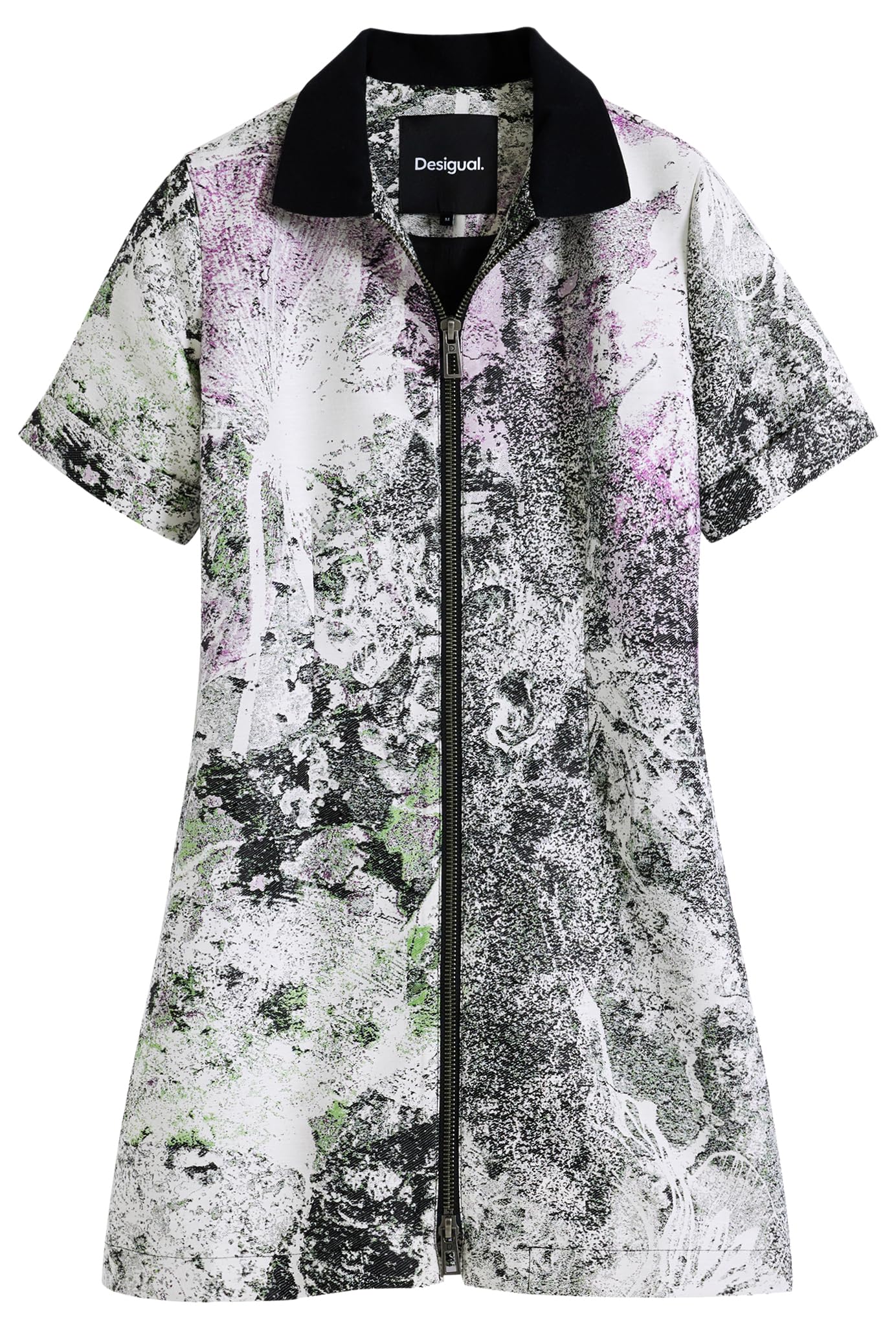 Desigual Vest_Yigal_LACRO Casual Dress, Negro/Blanco, XL Women's