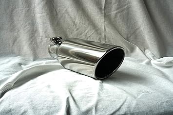 GPRO PERFORMANCE Diesel TRUCK/SUV/Muscle car Stainless Polished Bolt-On Angled Rolled Exhaust Tip 2.25