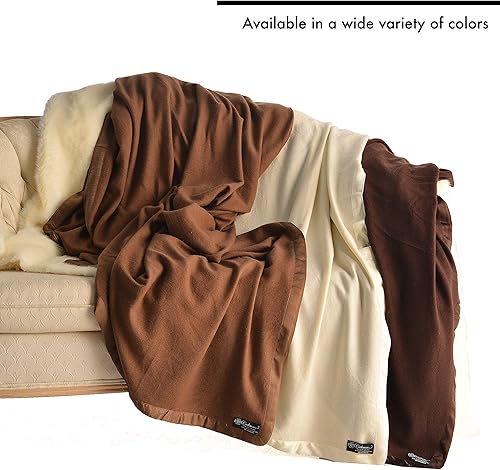 Miniatura 9 de Cashmere Boutique 100 pura cachemira Queen manta en 4 capas color marrón camello tamaño 898 x 898in