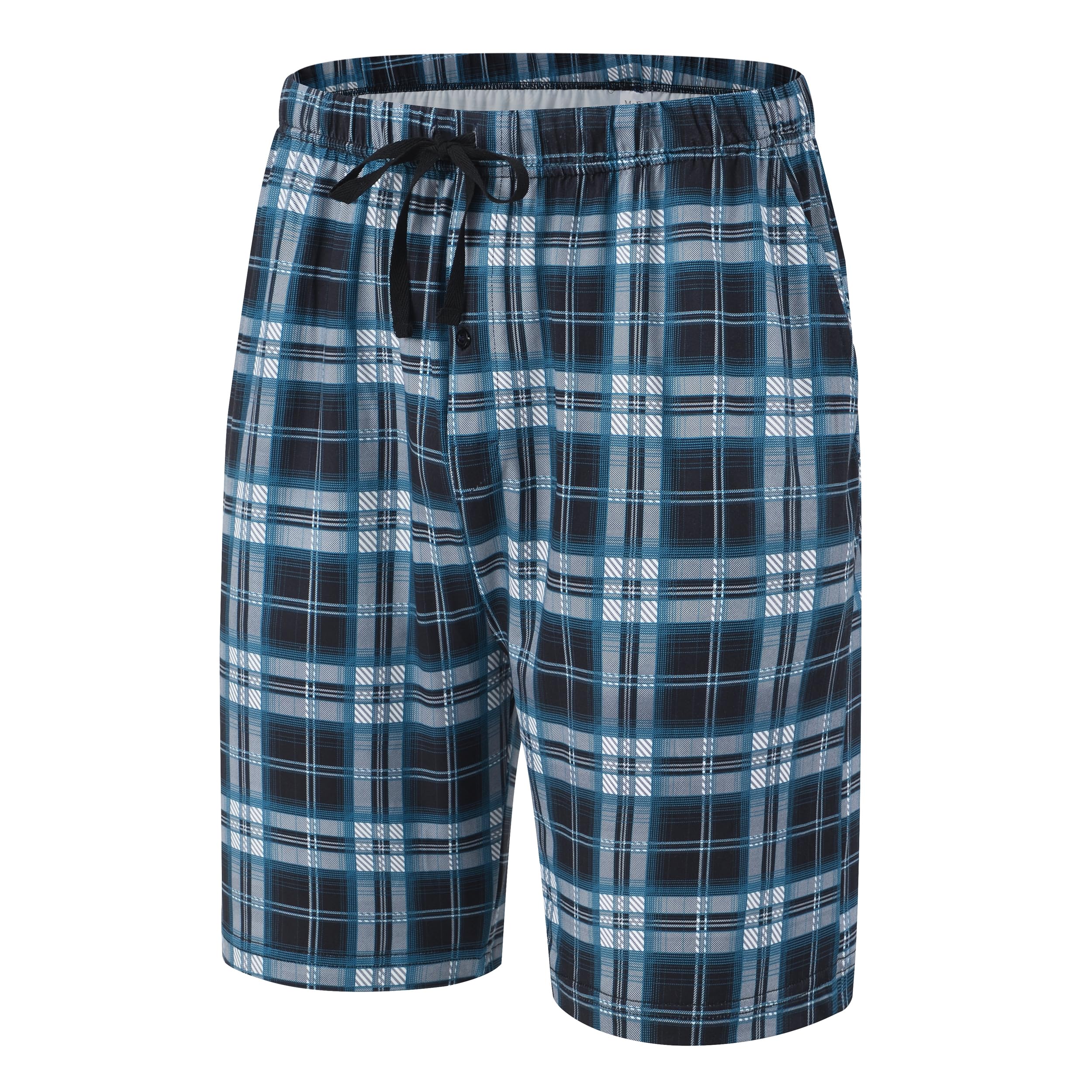 Pacco da 3 Pantaloncini da Pigiama da Uomo Cotone Corti Pantaloni Notte Estivo Salotto Quadri con Tasche