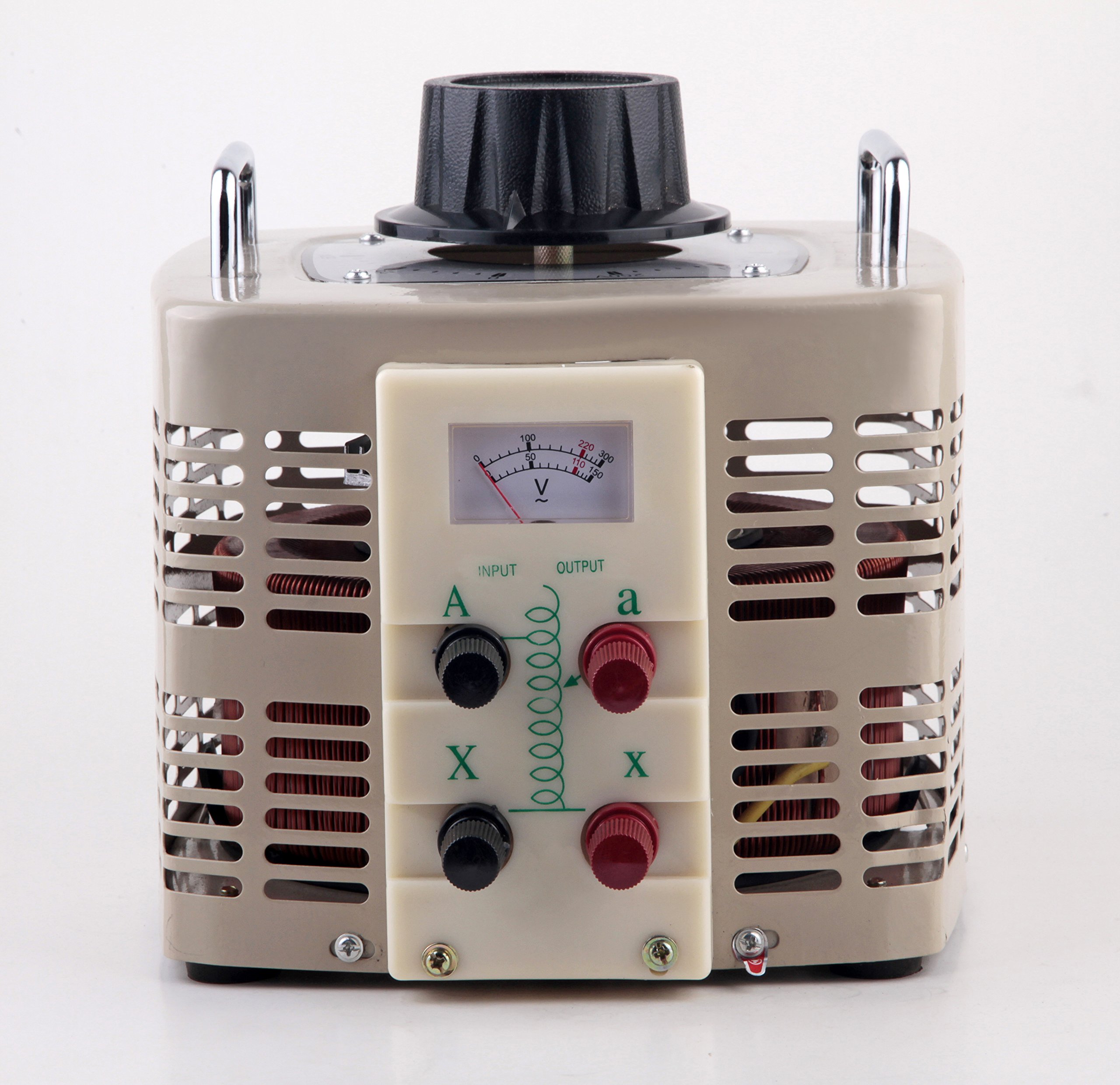 Variac Transformador Variable 5 KVA 20A Salida 0-250V AC Voltímetro Analógico Integrado para Laboratorio e Industria