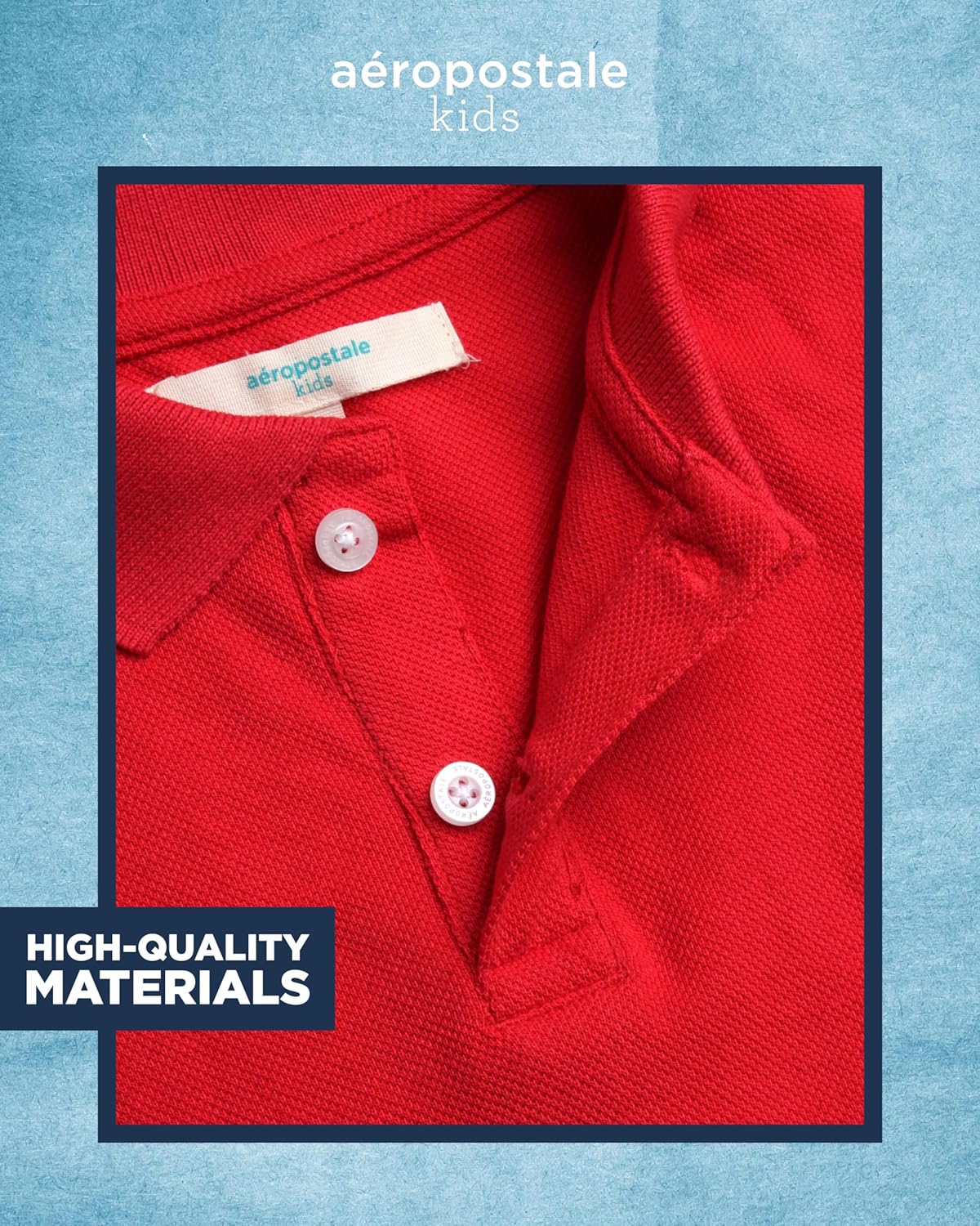 AEROPOSTALE Boys Polo Shirt - Soft Cotton Stretch Classic Fit Athletic Short Sleeve Collared Golf Polo Shirt for Boys - Image 3