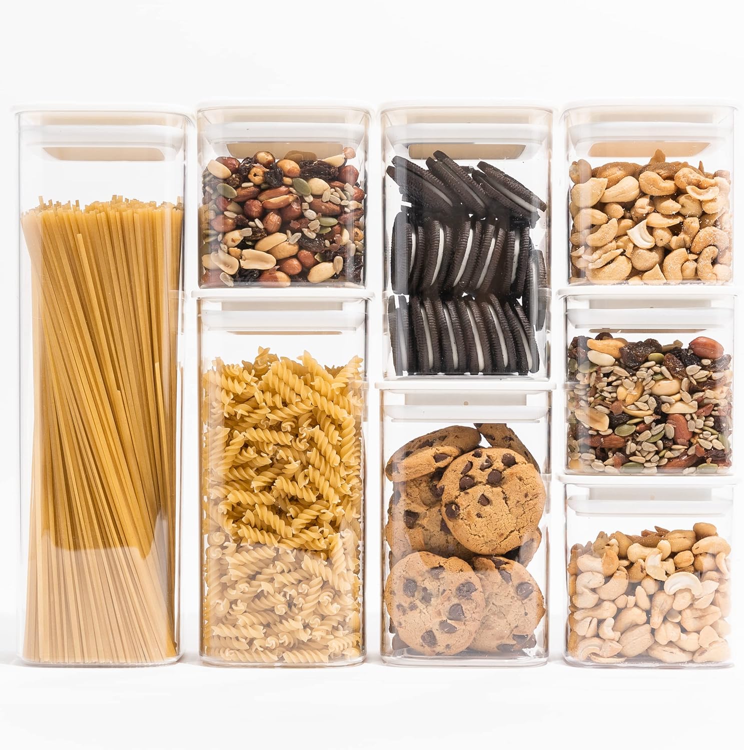 Food Scape Airtight Containers, 8 PCS Set for Kitchen Organization and Storage, BPAFree with