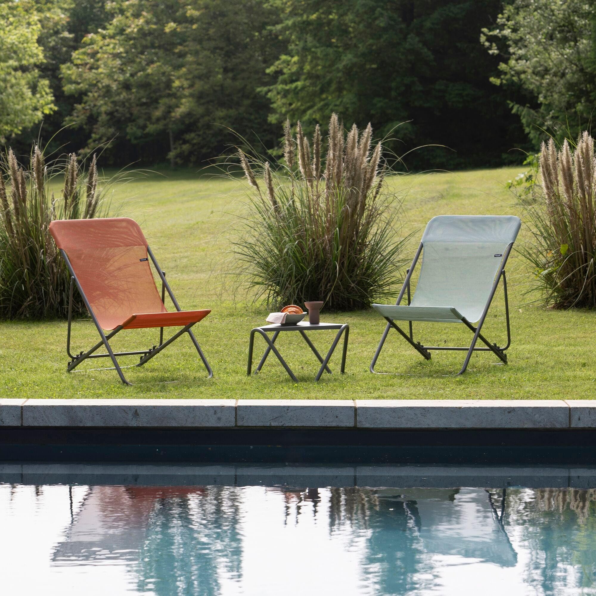 Lafuma - Lot de 2 Transats Jardin pliants Multi-Positions