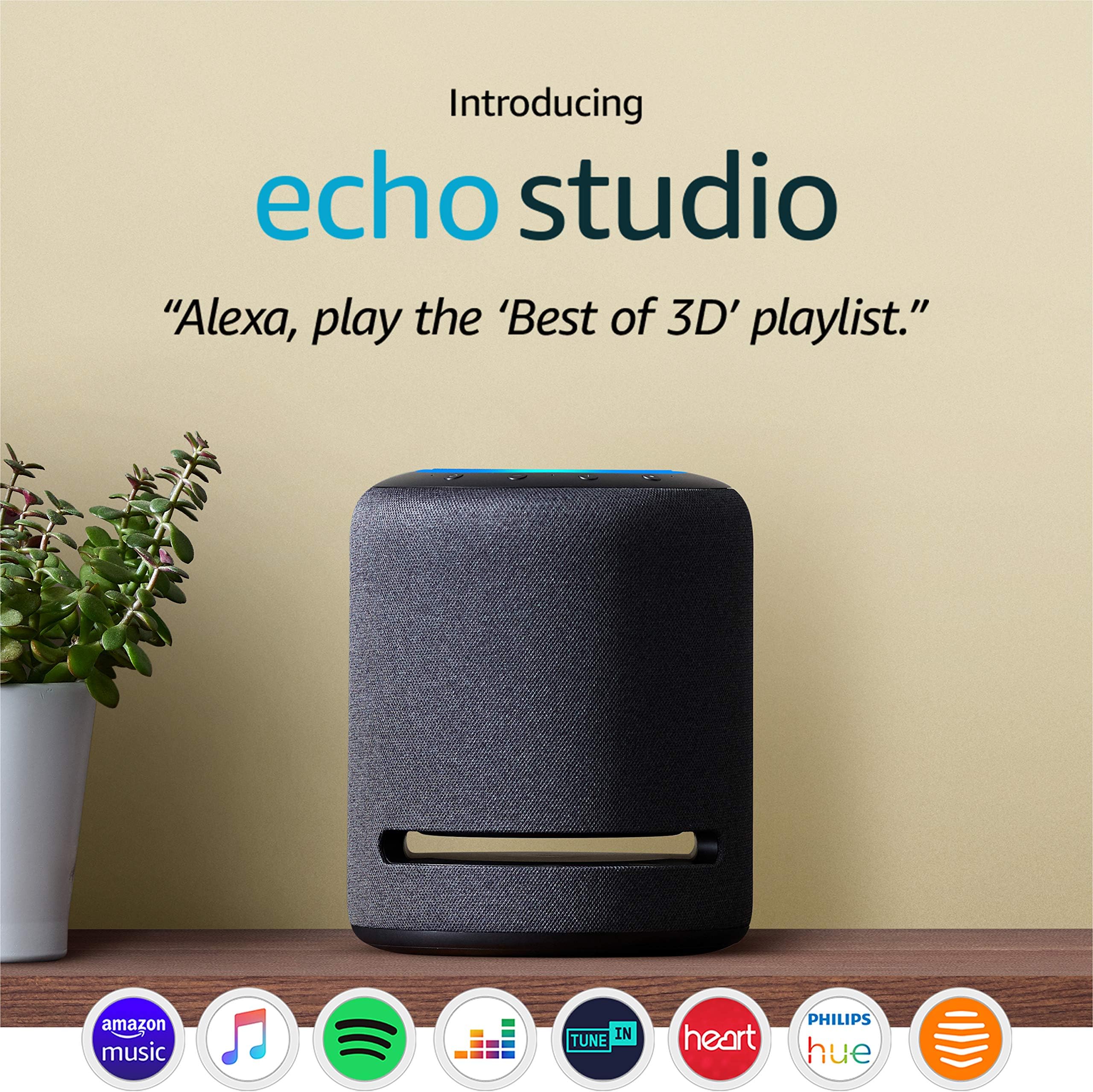 Echo Studio, Certified Refurbished | High-fidelity smart speaker with 3D audio and Alexa