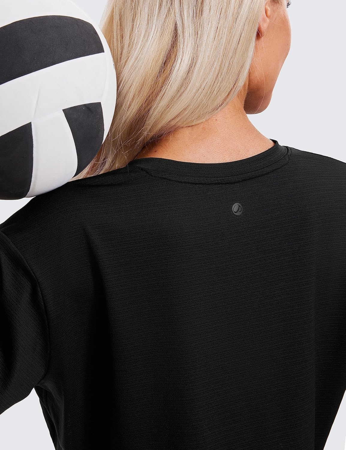 CRZ YOGA Womens Short Sleeve Lightweight Workout Shirts High Neck Breathable Crop Tops Athletic Yoga T-Shirts - Image 4