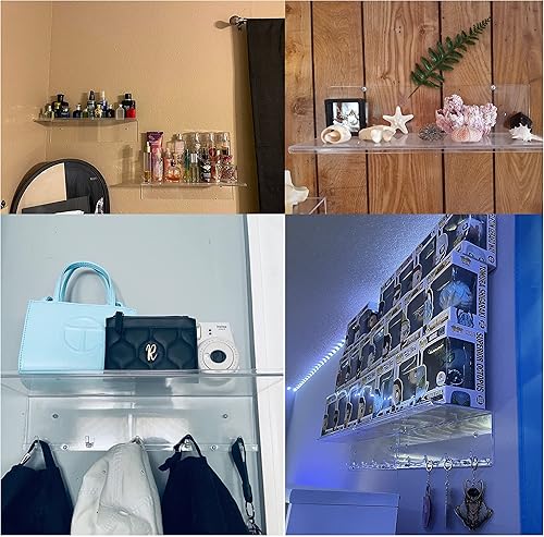 Miniatura 4 de CY craft Estantería flotante invisible de acrílico de 158 pulgadas para habitación de niños Funko PopMini FigurasLego Juguete Estante de