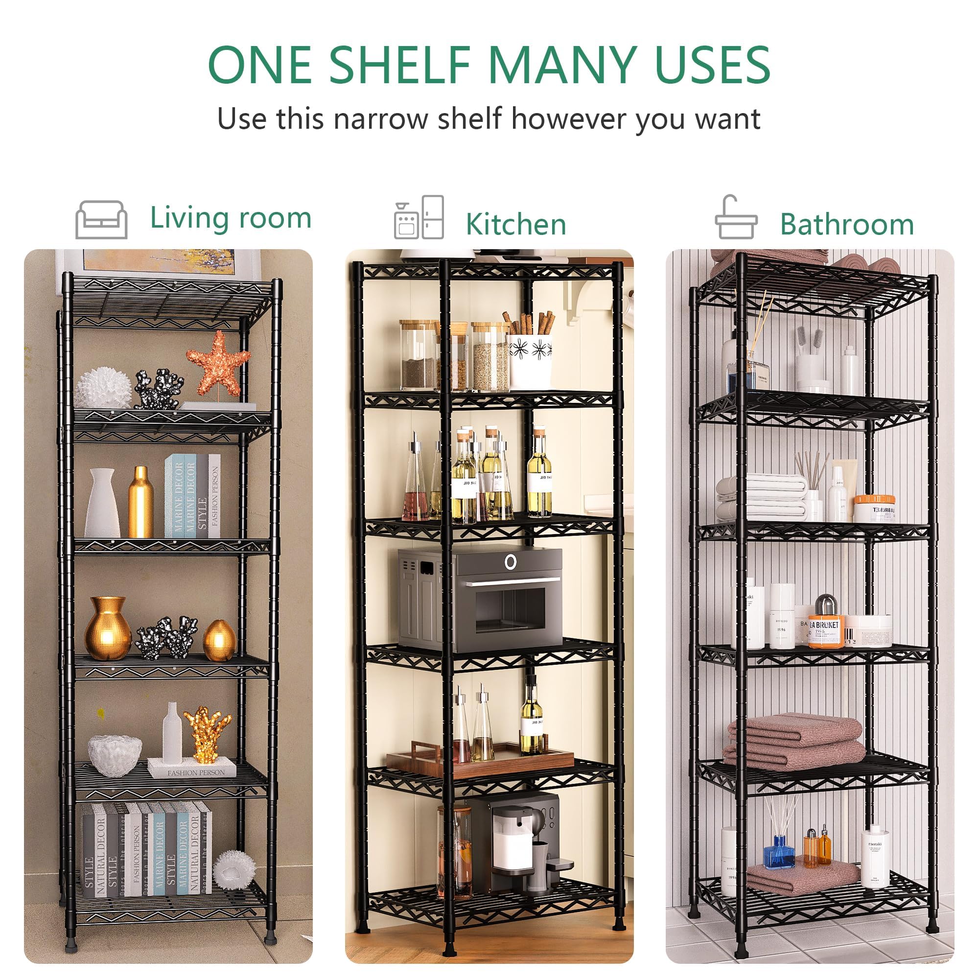 Amazon.com: GIOTORENT 6-Tier Storage Shelves Standing