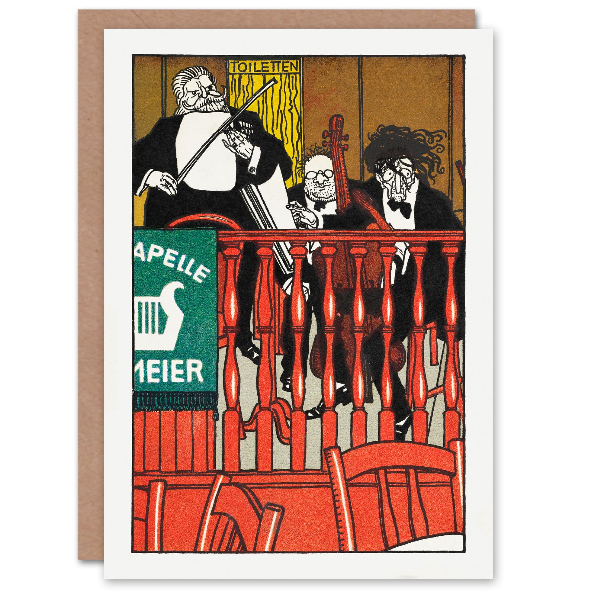 Artery8 Moriz Jung Art Card Salon Orchestra Meier Musicians Caricature