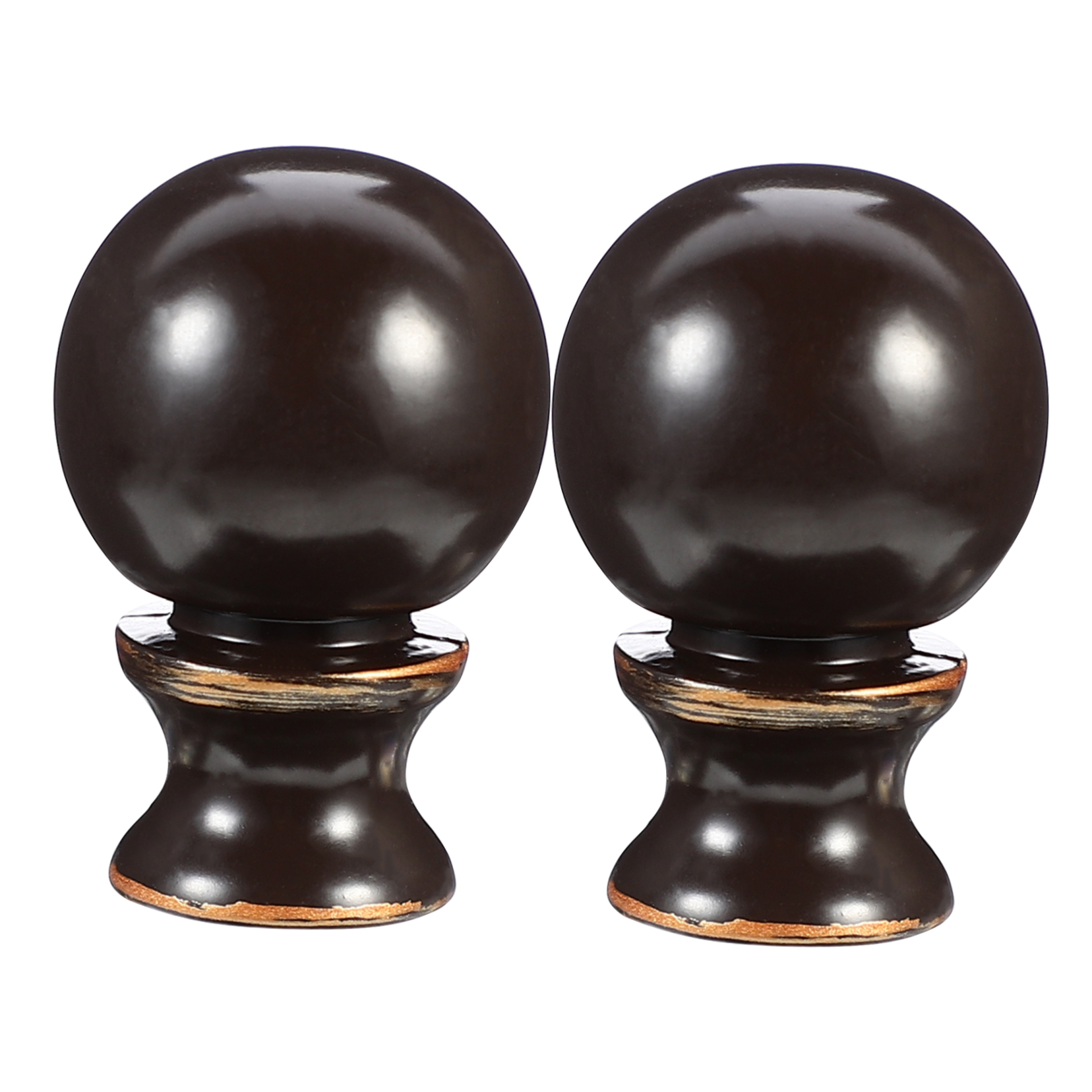 Image of Cow Horn Decorative Head Lamp Finial 2Pcs Unique Lamp Toppers for Table and Floor Lamps Zinc Alloy Screw Caps Easy Installation