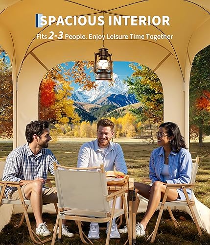 Miniatura 2 de Tienda de campaña desplegable para exteriores de 6 x 6 pies, refugio instantáneo para tienda de campaña para 2 a 3 personas, refugio solar