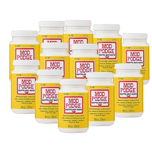 Miniatura 7 de Mod Podge CS11301 Sellador de base de agua, pegamento y acabado, 8 onzas, mate y juego de 3 cepillos de mango corto 10615 de 3 piezas