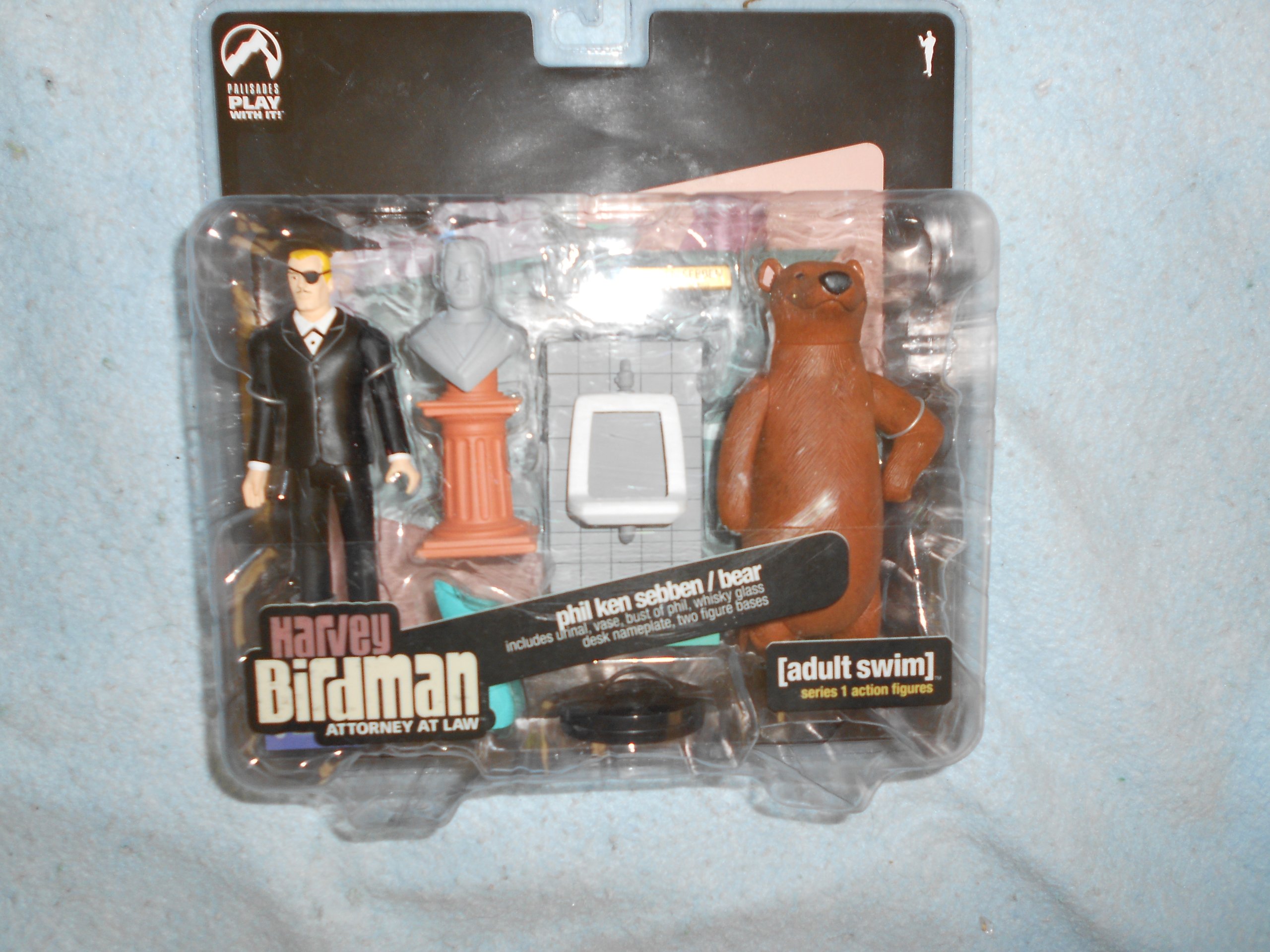 Adult Swim Action Figure Set - Harvey Birdman Phil Ken Sebben and