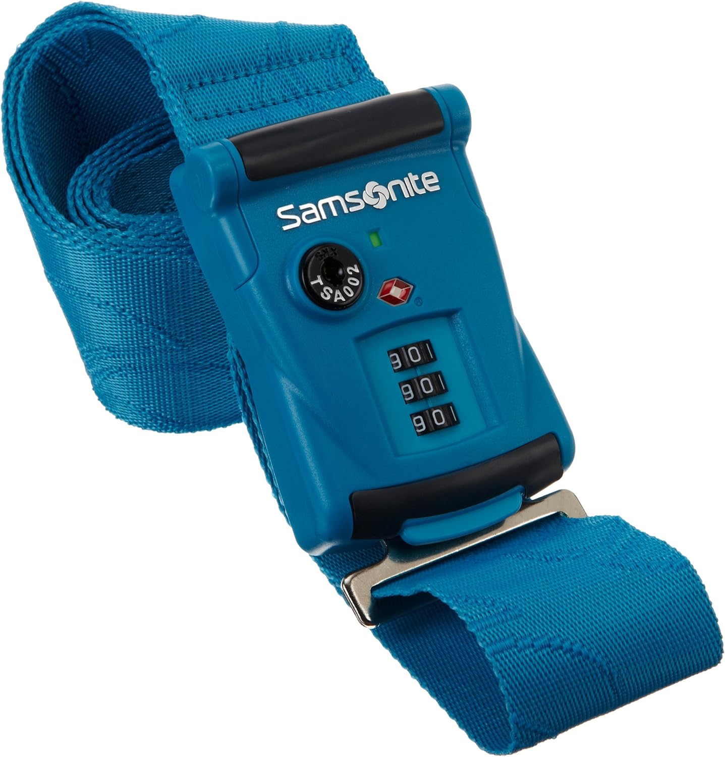 Samsonite Luggage Travel Sentry 3 Dial Combination Strap, Pagoda Blue, One Size
