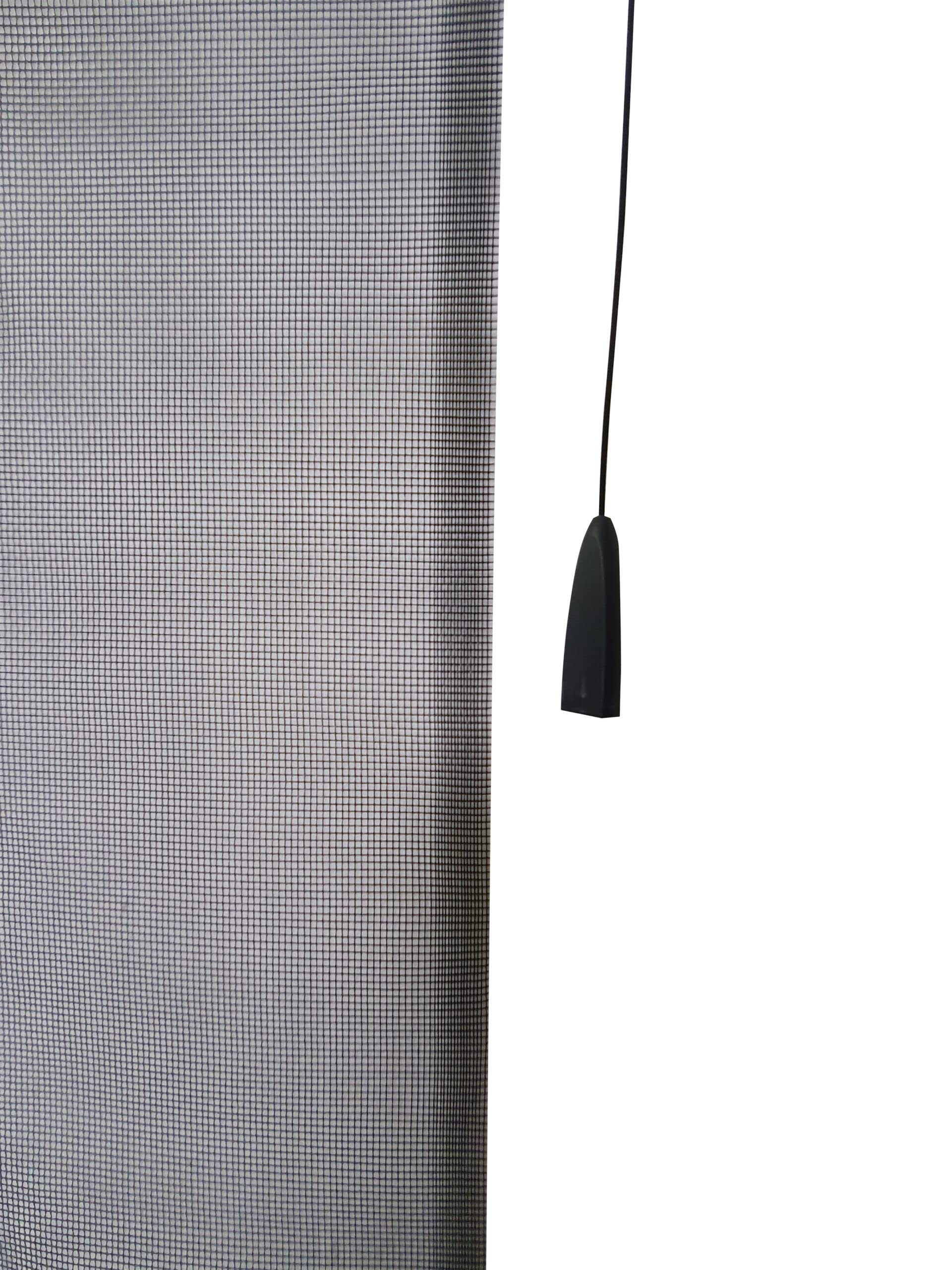 APANA - Premium Fiberglas Lamellenvorhang mit Seilzugsystem in der Farbe schwarz - Insektenschutz zum Zuschneiden für Türen bis 114cm x 220cm