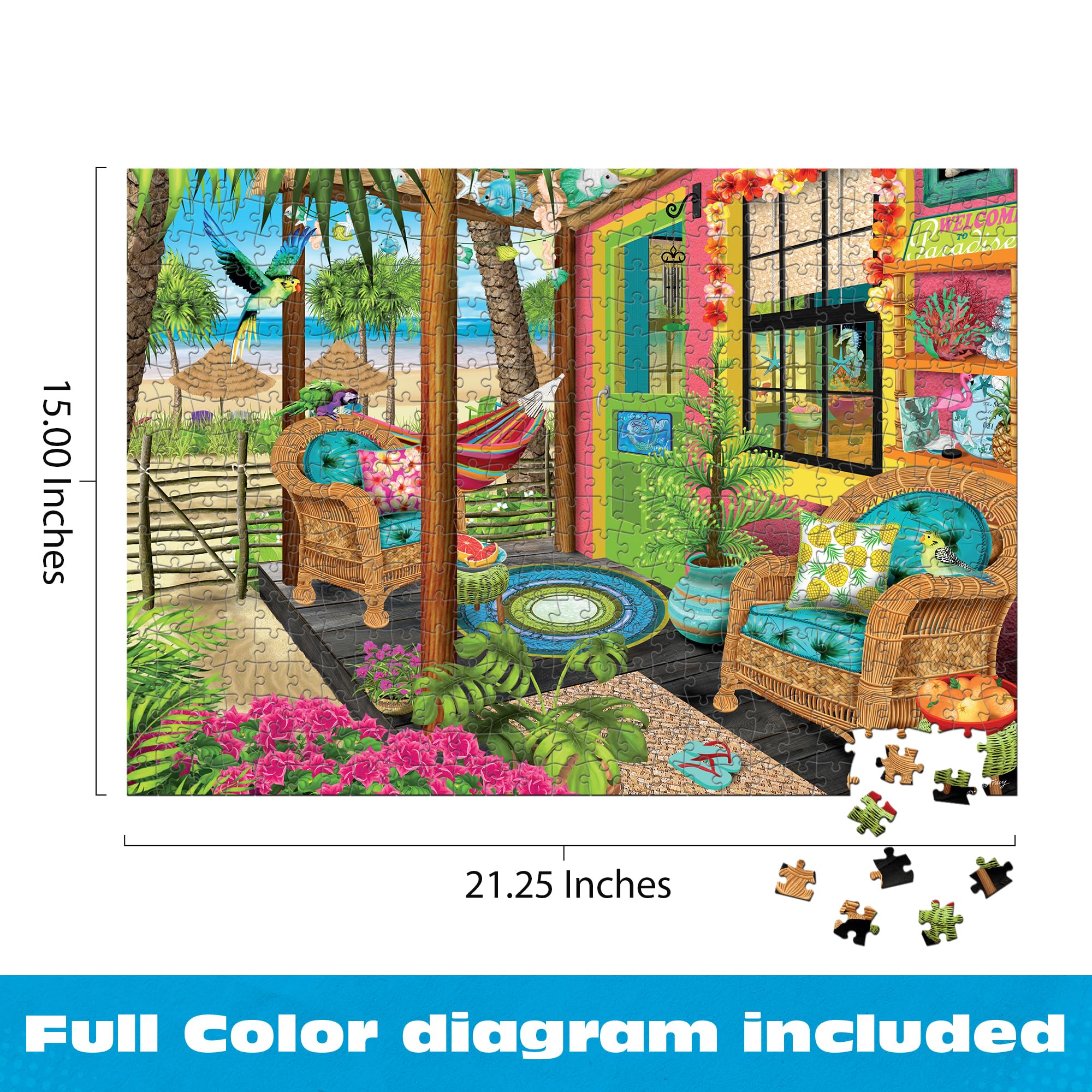 Amazon.com: Ceaco - Tropical Paradise - 500 Piece Jigsaw Puzzle