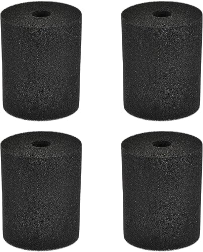 uxcell Espuma giratoria de vaso, inserto flexible para vaso, espuma negra, 2.953 x 2.835 x 3.543 in para vaso de tubo de PVC de 34 de pulgada, 10