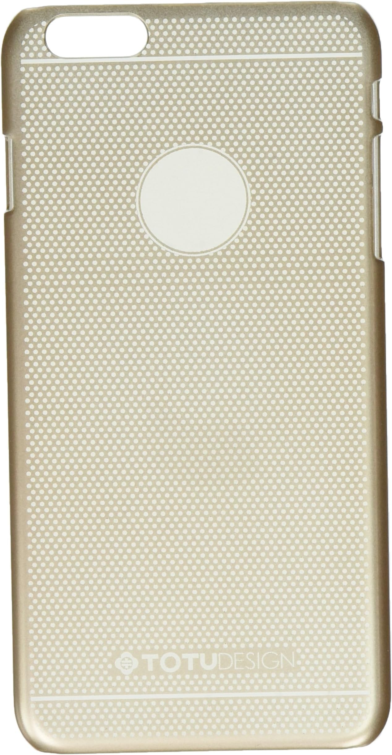 FeelGlad (TM) Totu Design Authentic Electroplating Gold Plated Hard Frosted Case Cover for iPhone 6 Plus 5.5 Inch - Retail Packaging (4-Frosted Side(5.5inch))