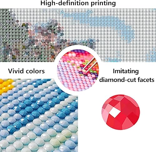 Miniatura 6 de LCOZX Pintura artística con diamantes, kit de pintura de diamante para adultos, pintura de carretera por números para adultos, ocio en el hogar,