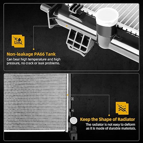 Miniatura 24 de DWVO Radiador completo compatible con Chrysler PT Cruiser 2.4L L4 4Cyl DWRD1013 2001 2002 2003 2004 2005 2006 2007 2008 2009 2010