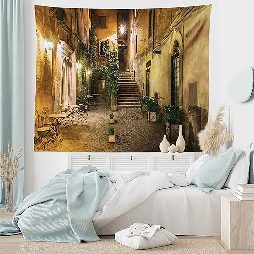 Miniatura 11 de Ambesonne Tapiz con texto en inglés, las sonrisas siempre están de moda en estilo de escritura a mano en acuarela, arte para colgar en la pared para