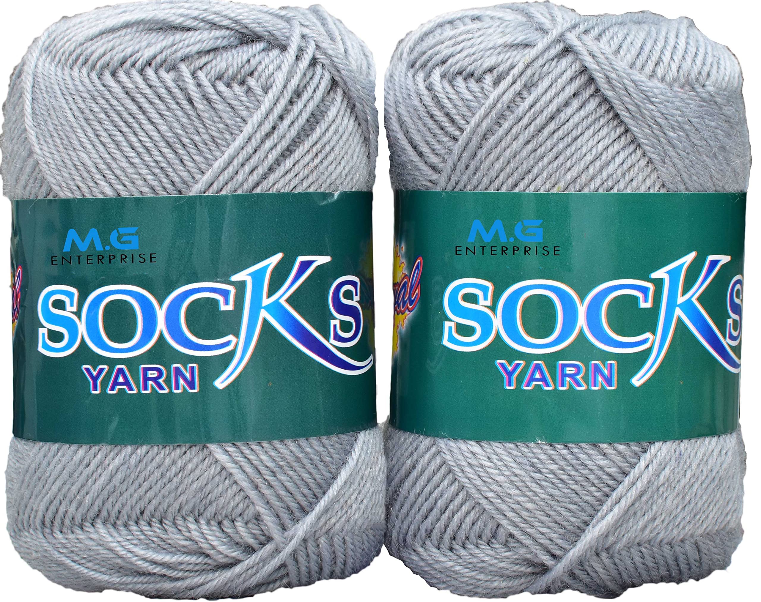 M.G ENTERPRISE Premium Socks high Strength Nylon Yarn Suitable for Socks, Accessories, and Home Decor. 400 gm Steel Grey, Suitable for Both Crocheting & Knitting. P (B09J5C8WM5) Amazon Price History, Amazon Price Tracker