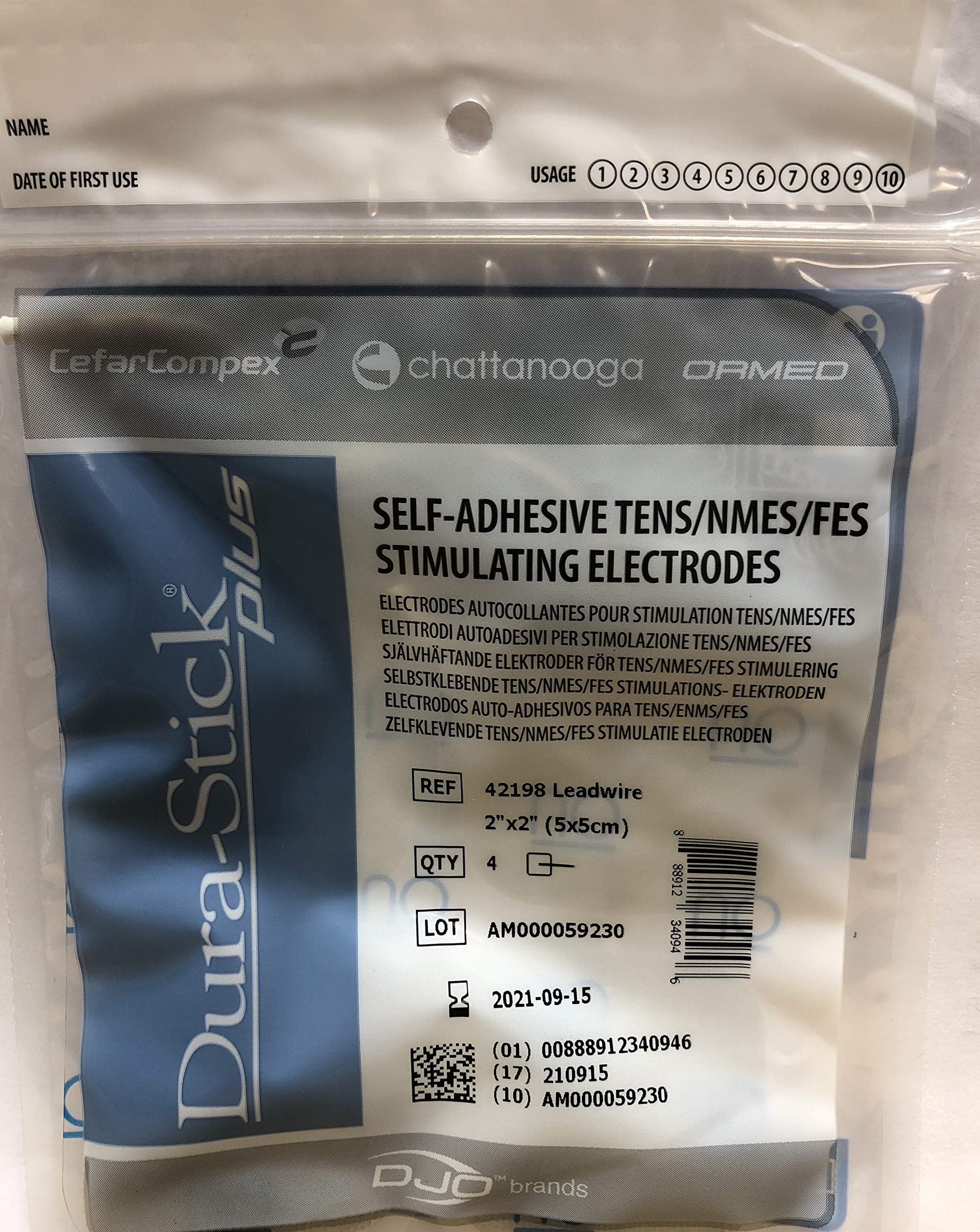 Électrodes de Neurostimulation Dura Stick Plus - Carrées - 50 x 50mm - 2 Paires