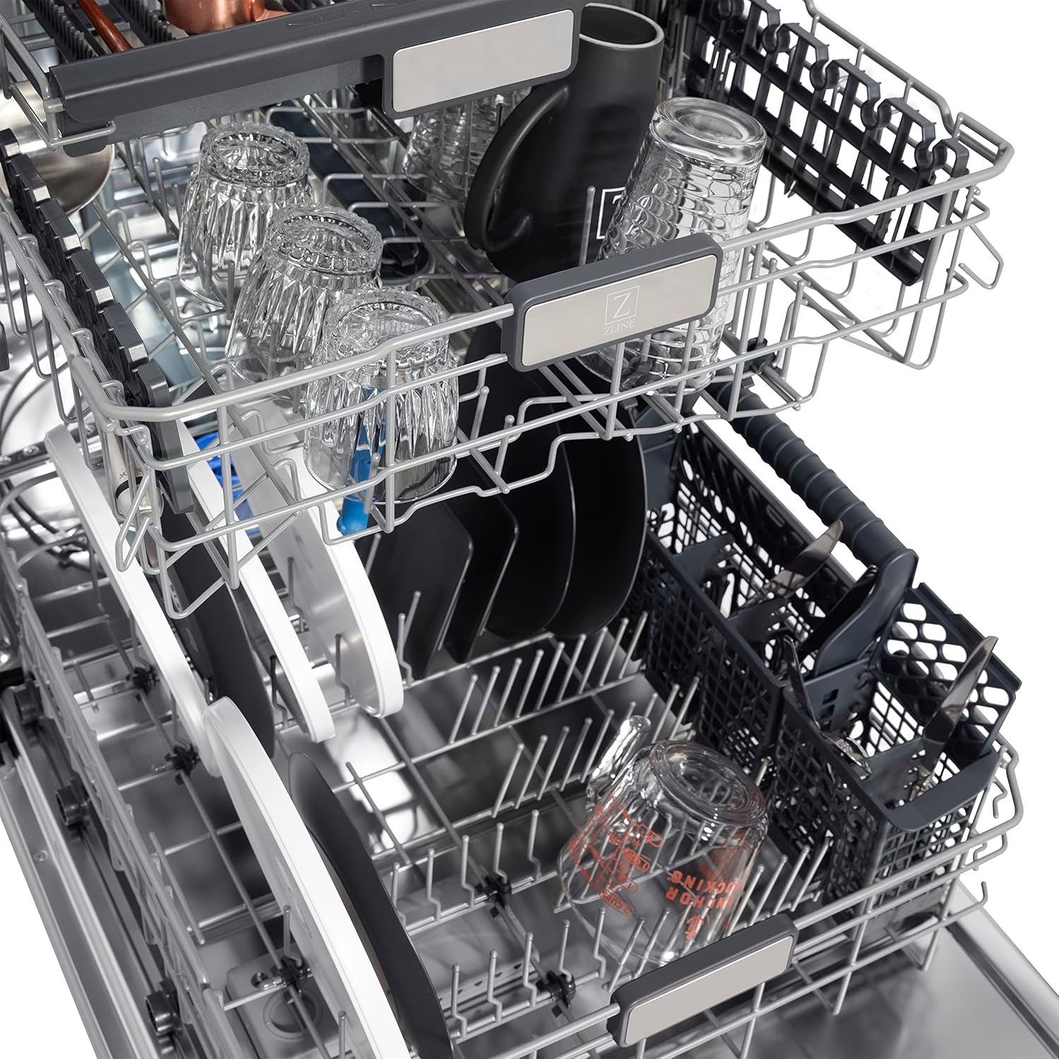 ZLINE 24" Monument Series 3rd Rack Top Touch Control Dishwasher in Copper with Stainless Steel Tub (DWMT-C-24)