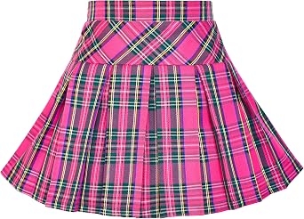 Sunny Fashion Girls Skirt Back School Uniform Red Tartan Skirt Size 4-14